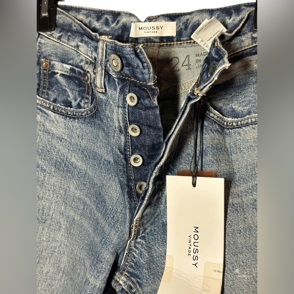 NWT Moussy Vintage MV Morganfield Wide Straight 110 Blue Size 24 - Picture 6 of 16